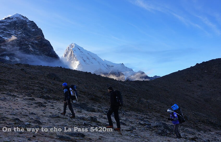 Everest Three Passes, Cho La Pass, Way to Chola pass
